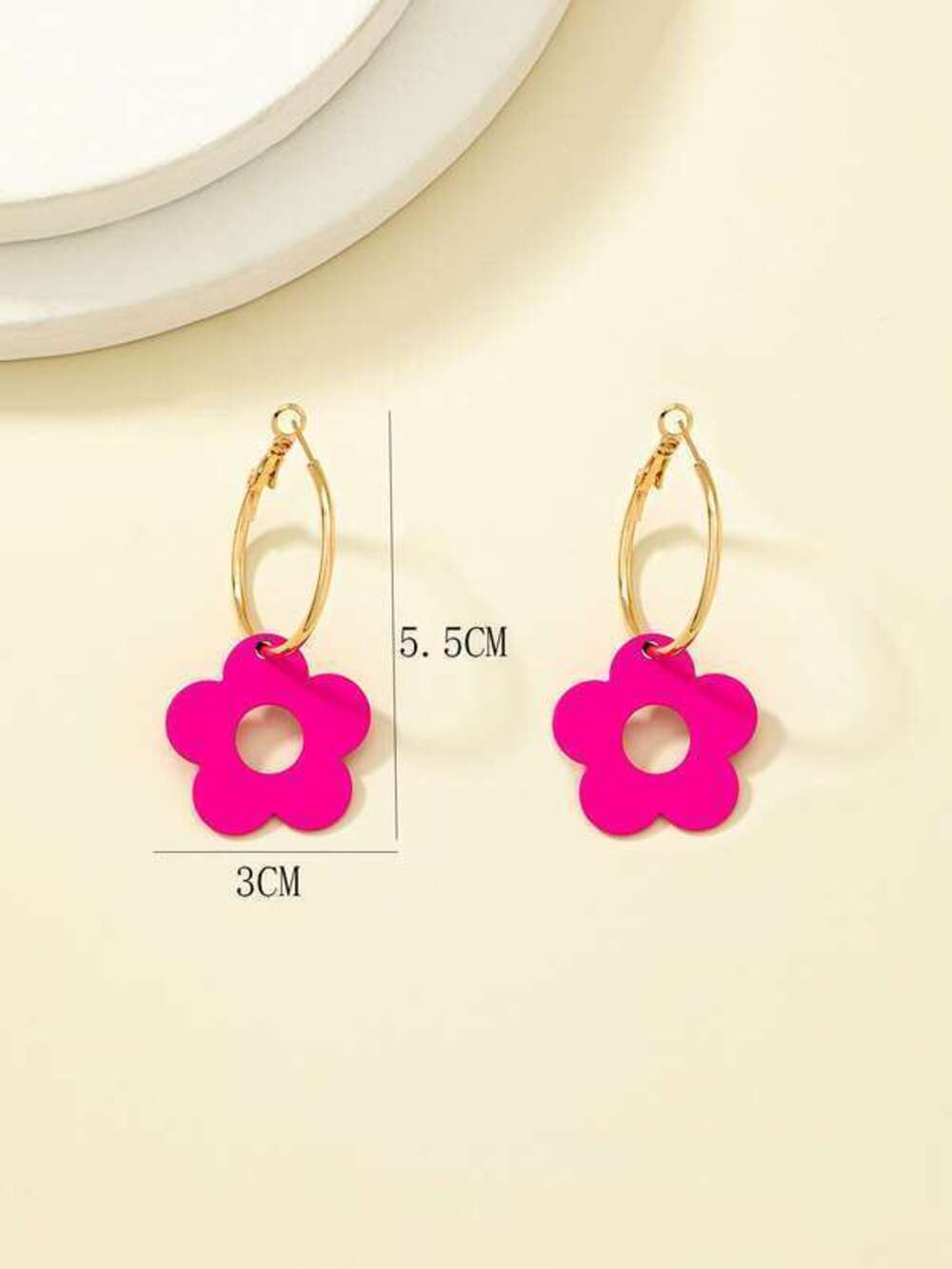 Flower Drop Earrings - Picture 3 of 4
